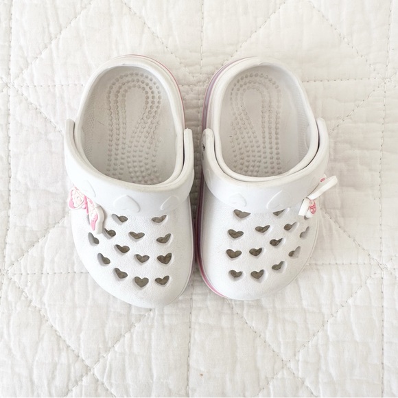 KOALA KIDS Baby Girl Sandals White Pink Butterflies Cutout Hearts 4 - Picture 2 of 6